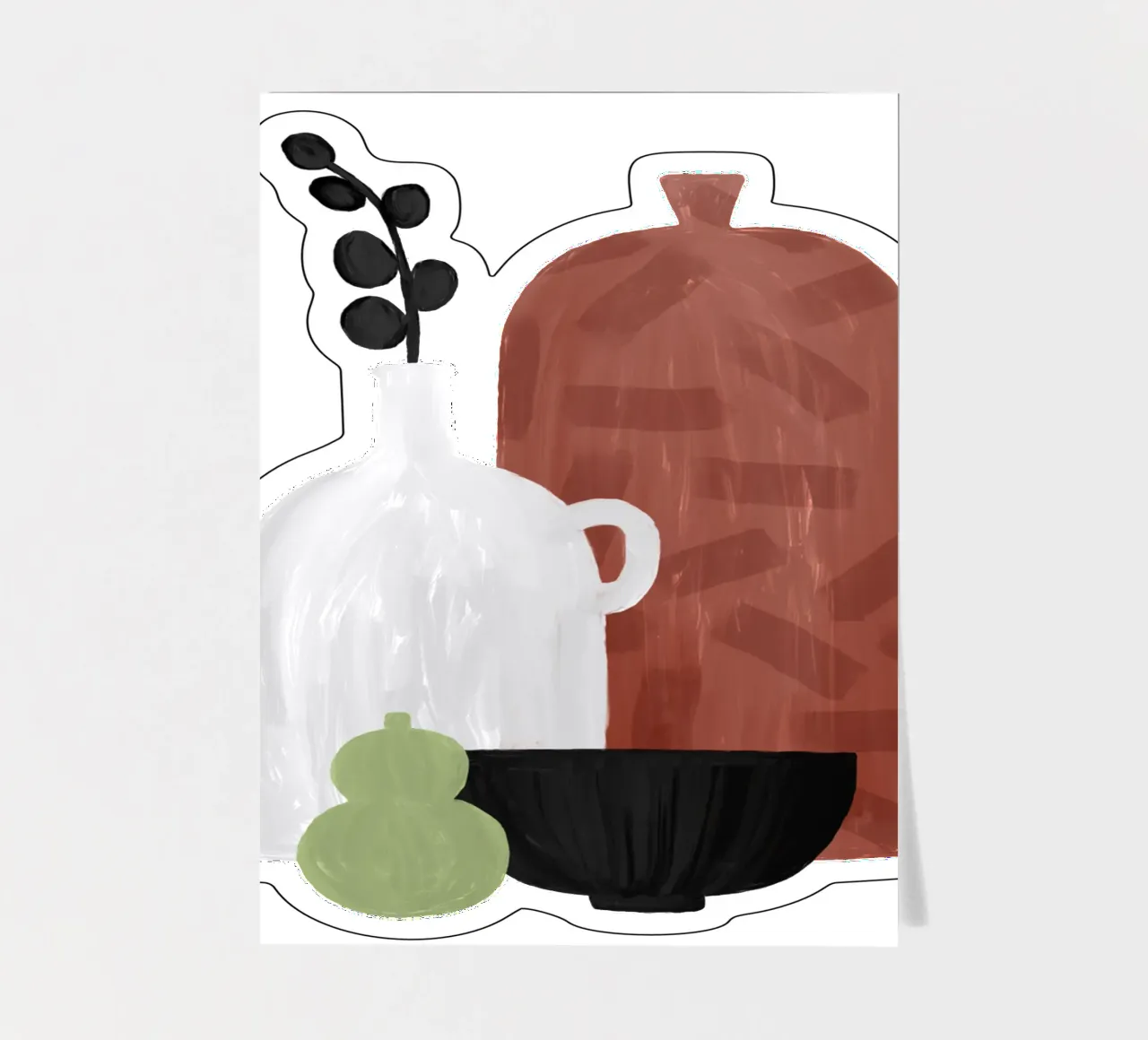 Boho Objects III sticker sheet by Orara Studio