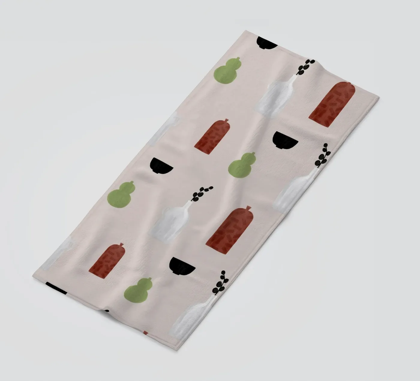 Boho Objects III beach towel by Orara Studio