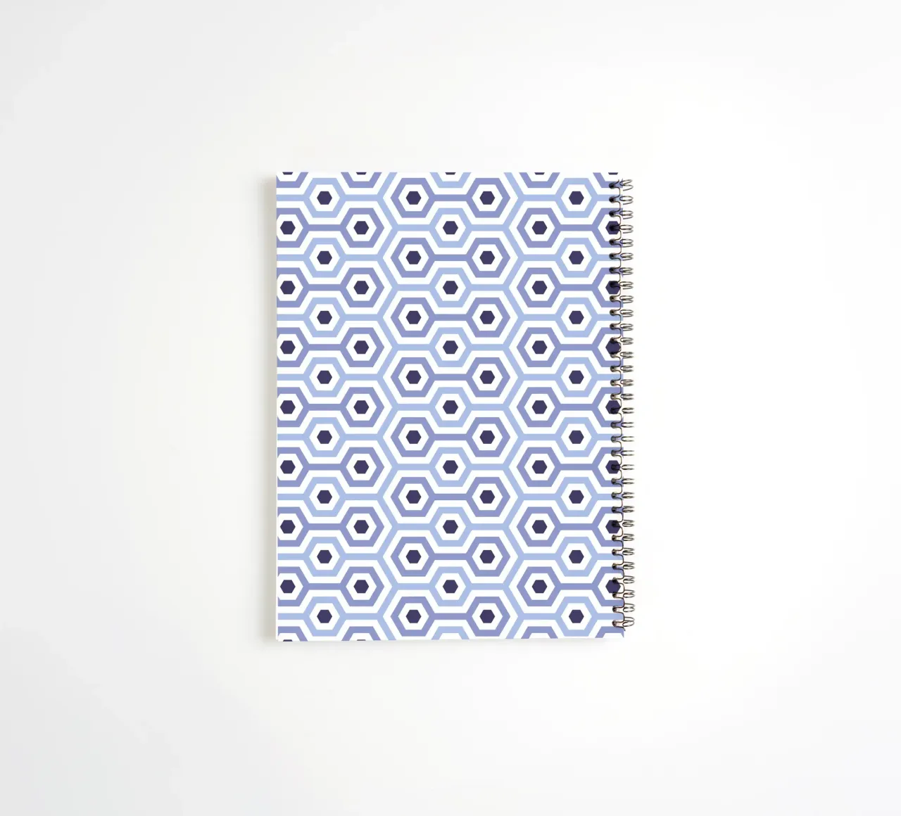 Blue Hexagon Tile Pattern spiral notebook by amini54
