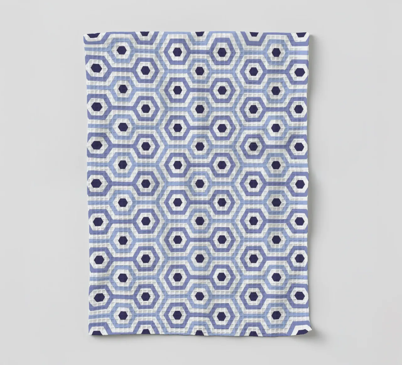 Blue Hexagon Tile Pattern torchon de amini54
