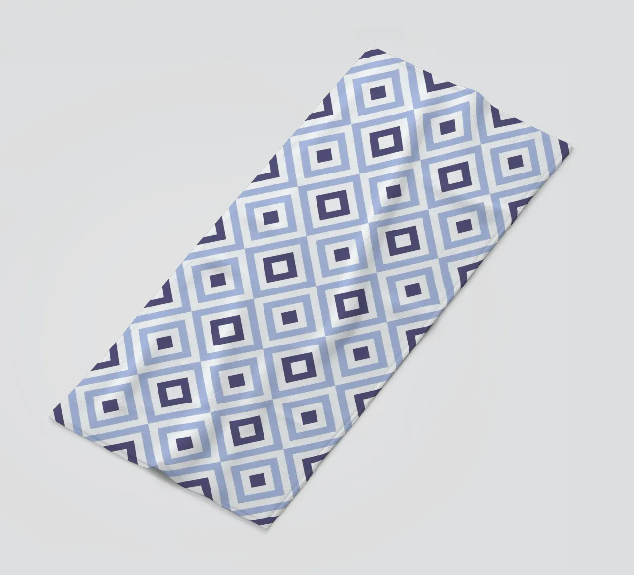 Blue Diamond Pattern beach towel by amini54