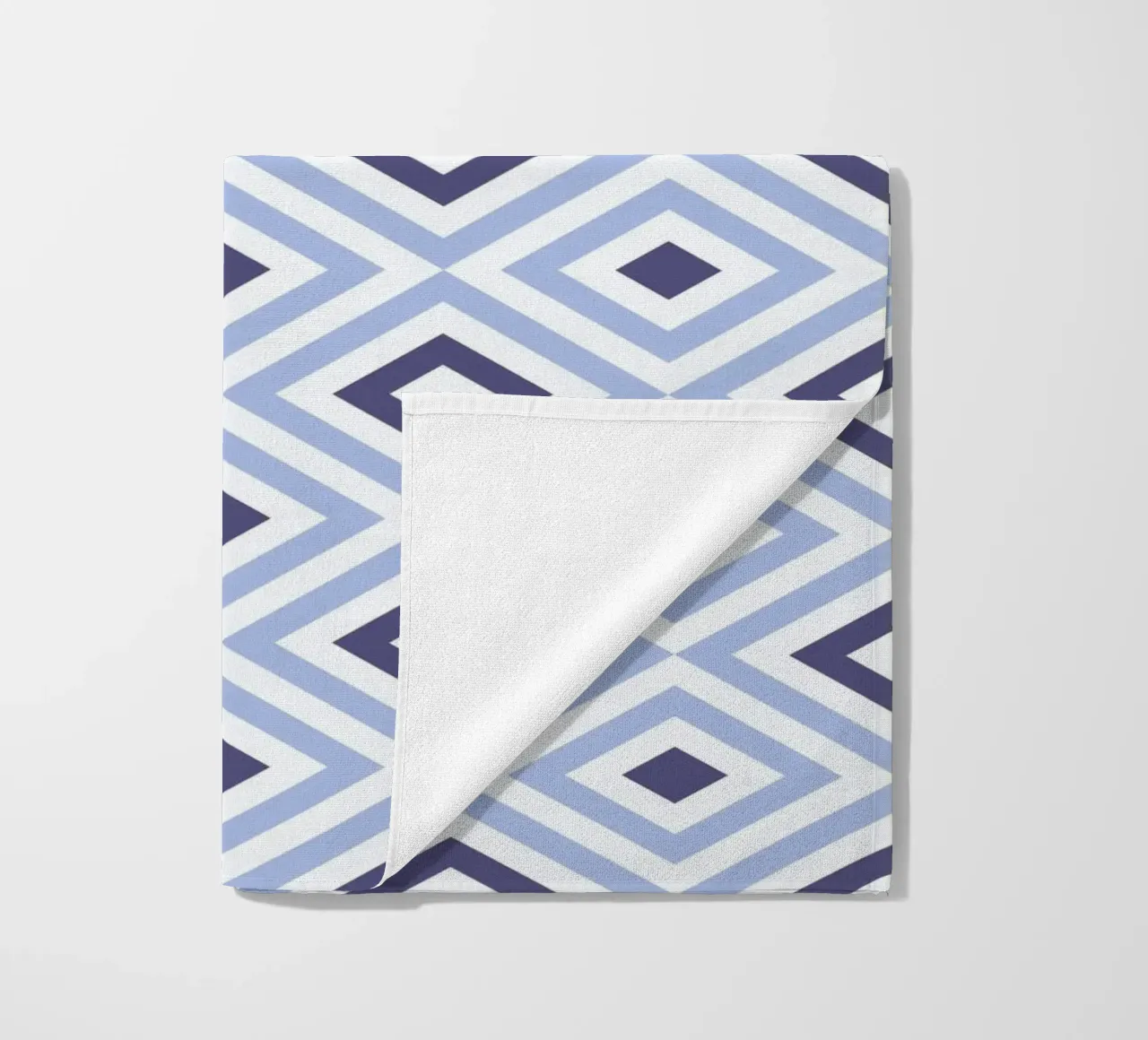 Modello a diamante blu telo mare da amini54