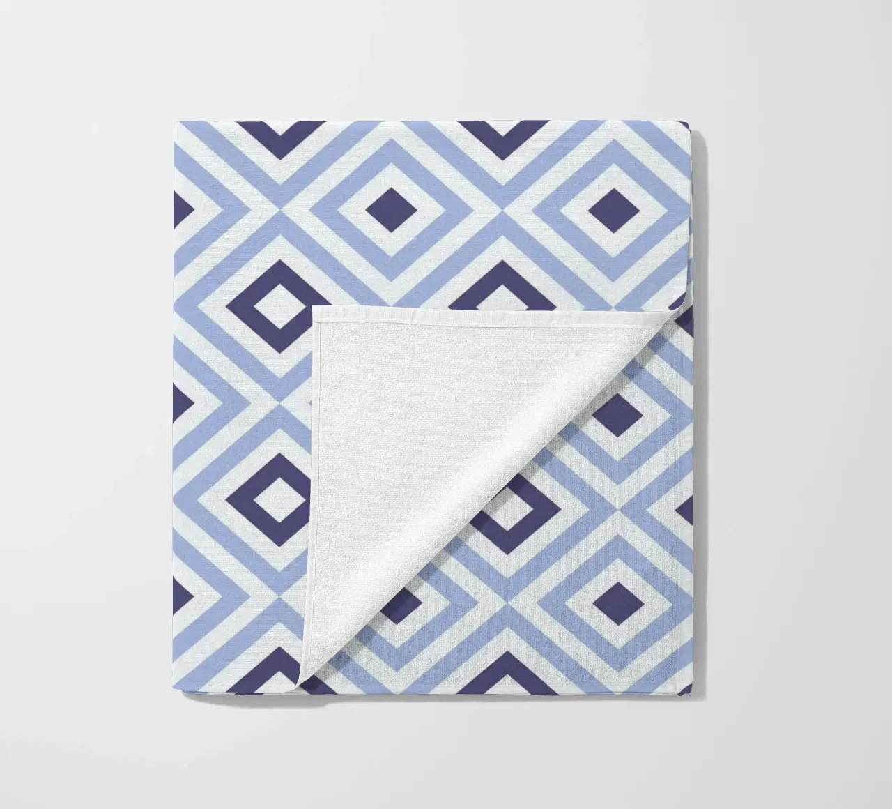 Modello a diamante blu telo mare da amini54