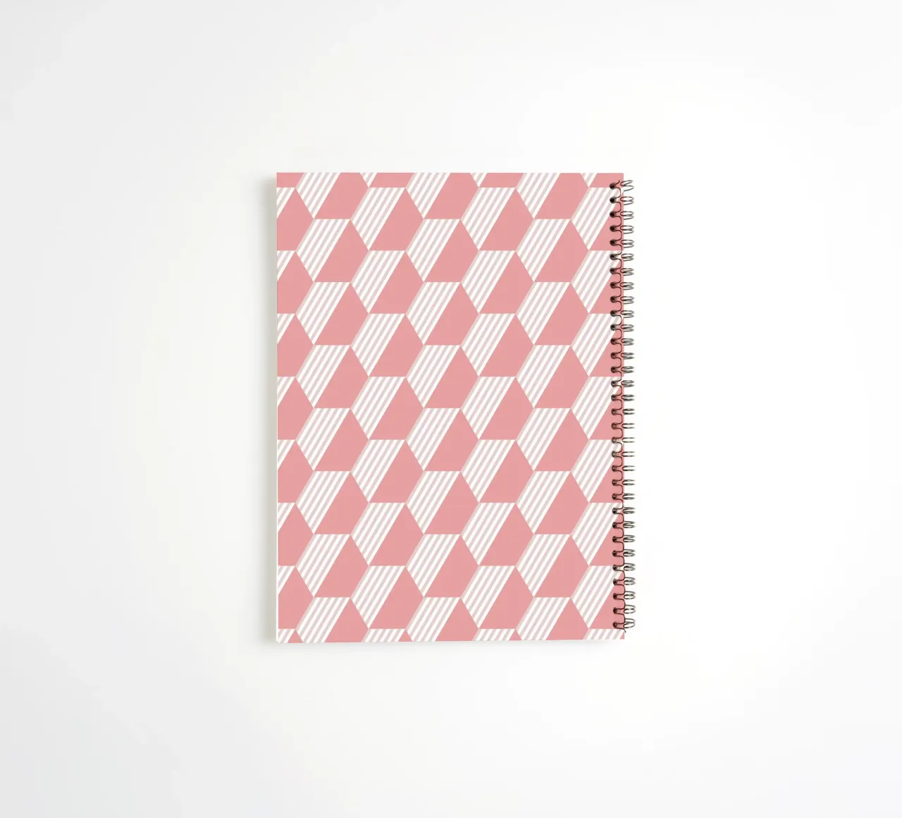 Pink Hexagon Pattern spiral notebook by amini54