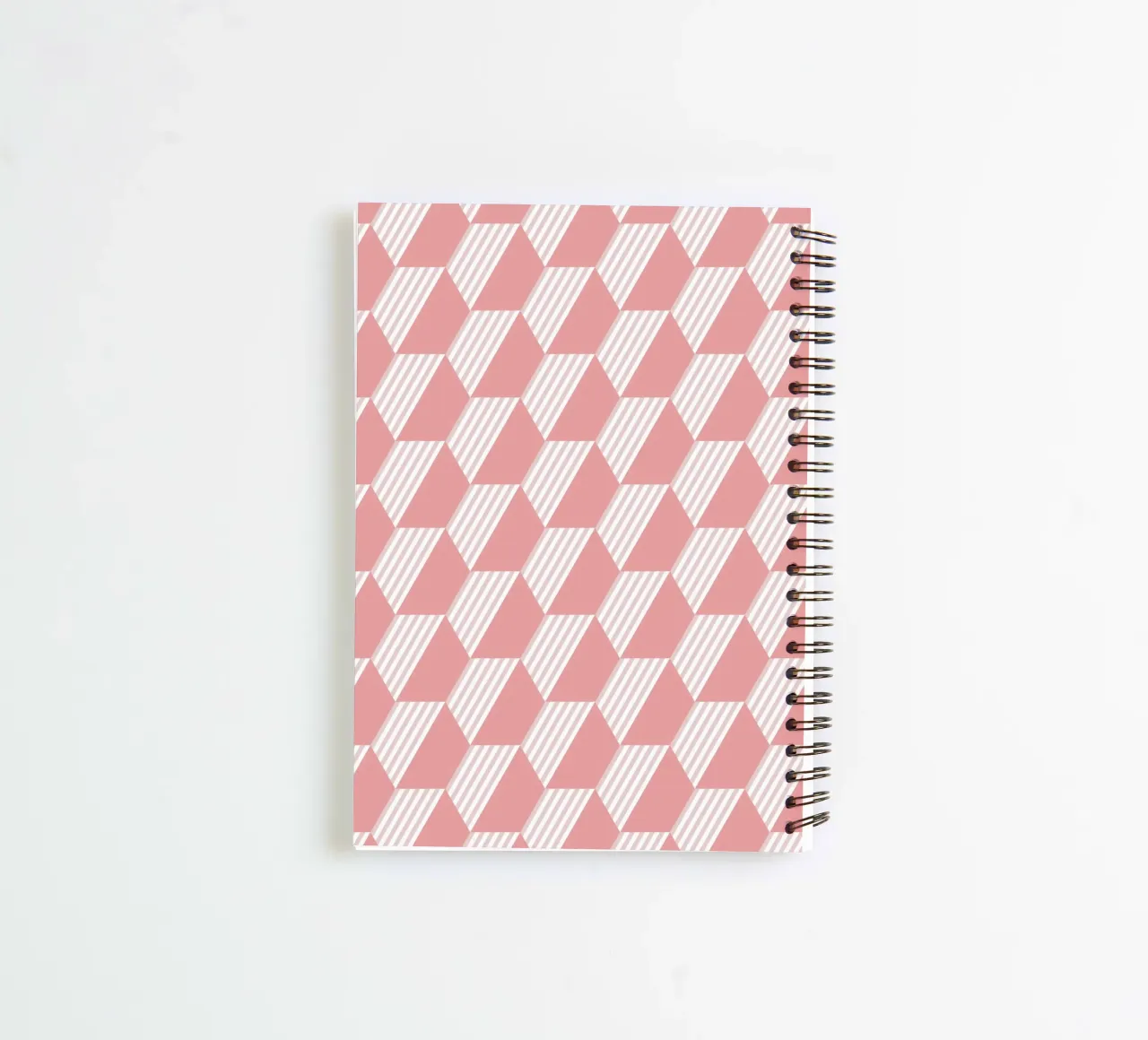 Pink Hexagon Pattern spiral notebook by amini54