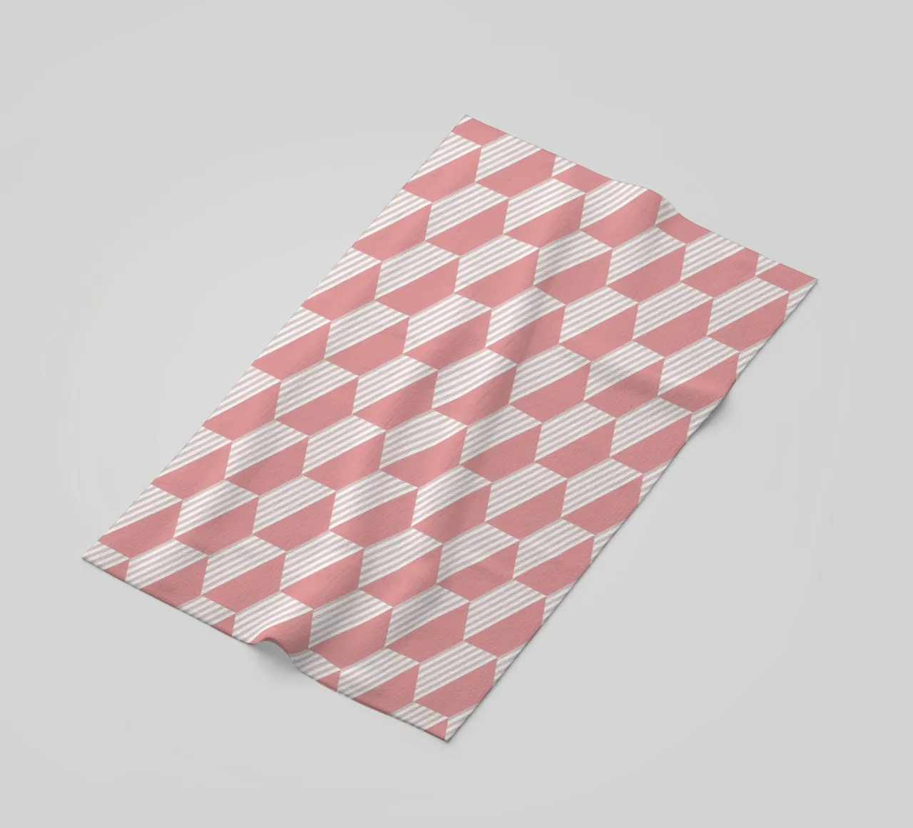 Pink Hexagon Pattern telo mare da amini54