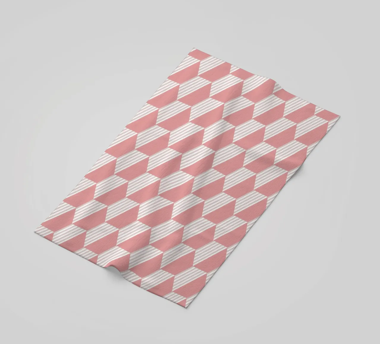 Pink Hexagon Pattern telo mare da amini54