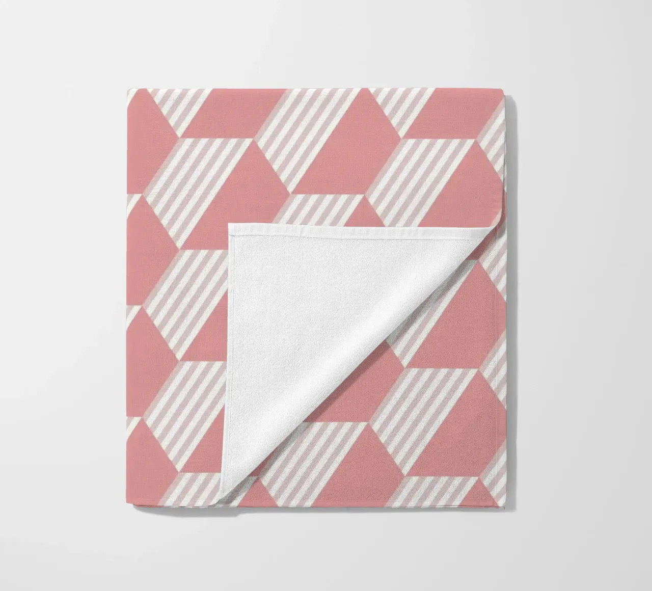 Pink Hexagon Pattern telo mare da amini54