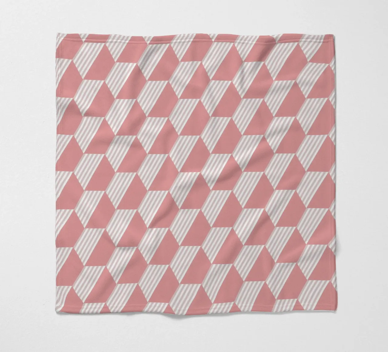 Pink Hexagon Pattern Fleecedecke von amini54