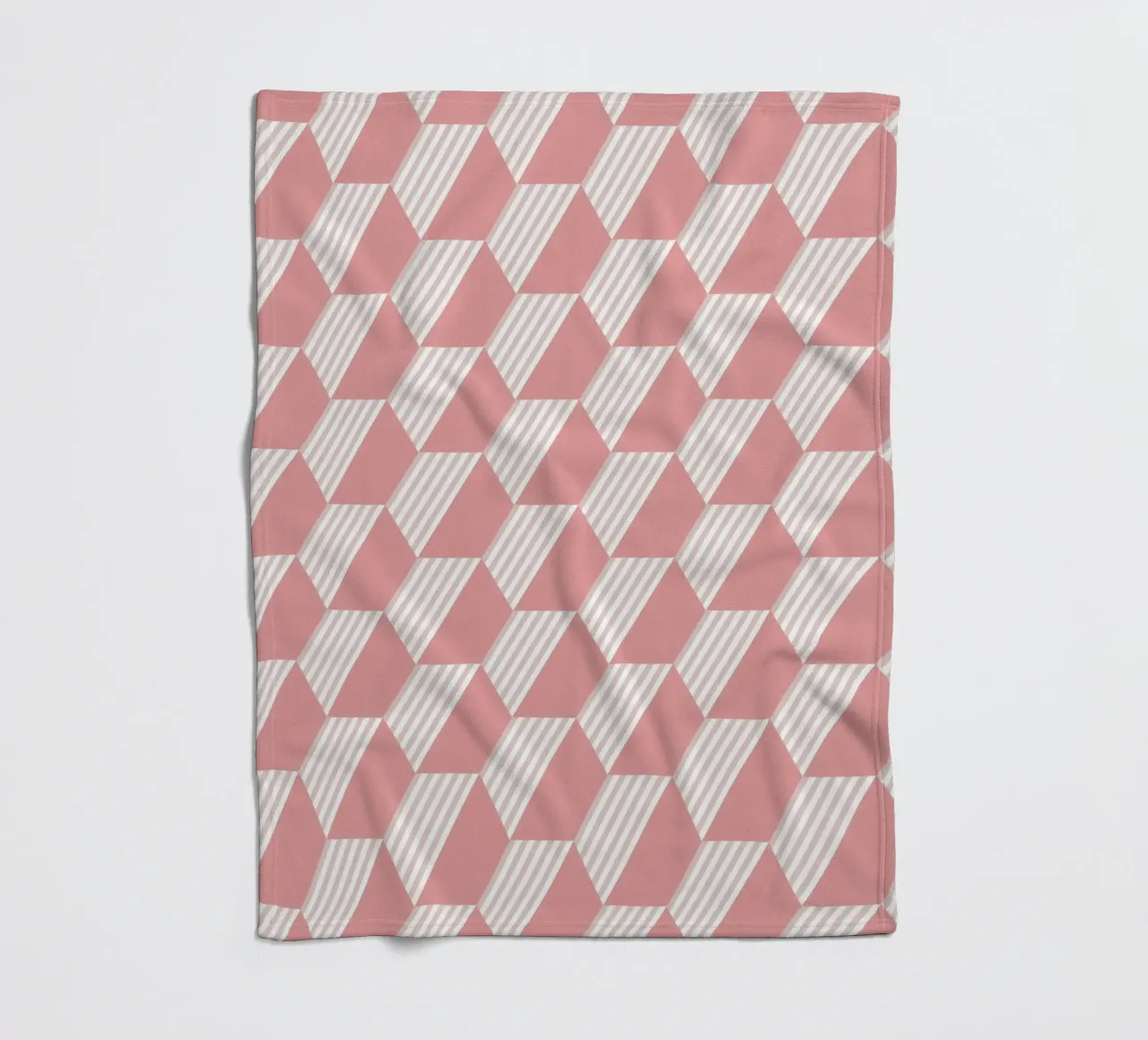 Pink Hexagon Pattern Fleecedecke von amini54