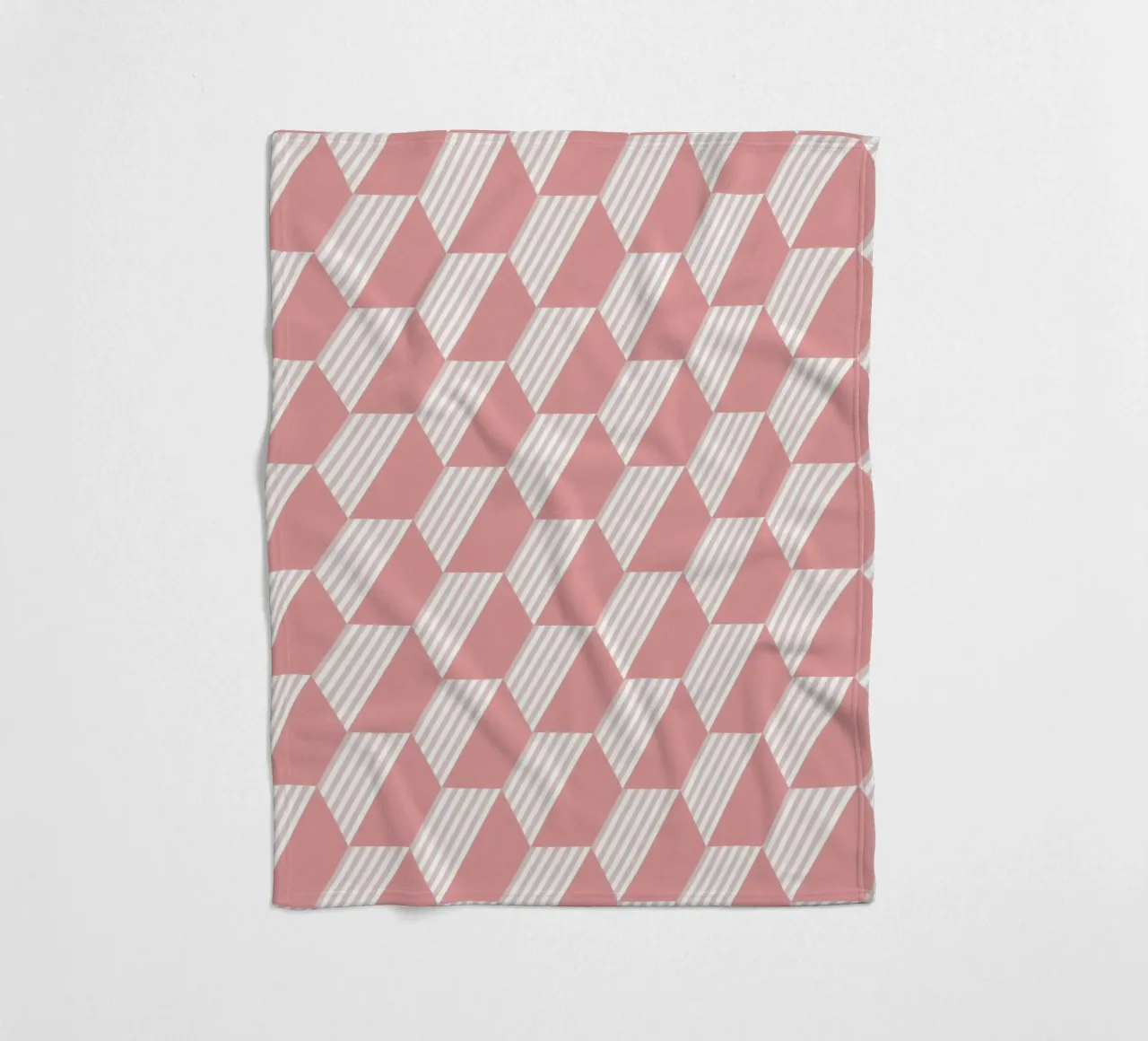 Pink Hexagon Pattern Fleecedecke von amini54