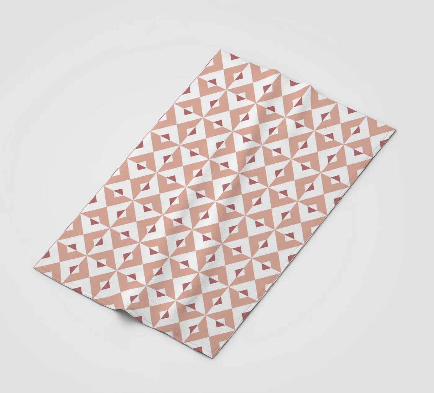 Pink Cross Pattern fleece blanket by amini54