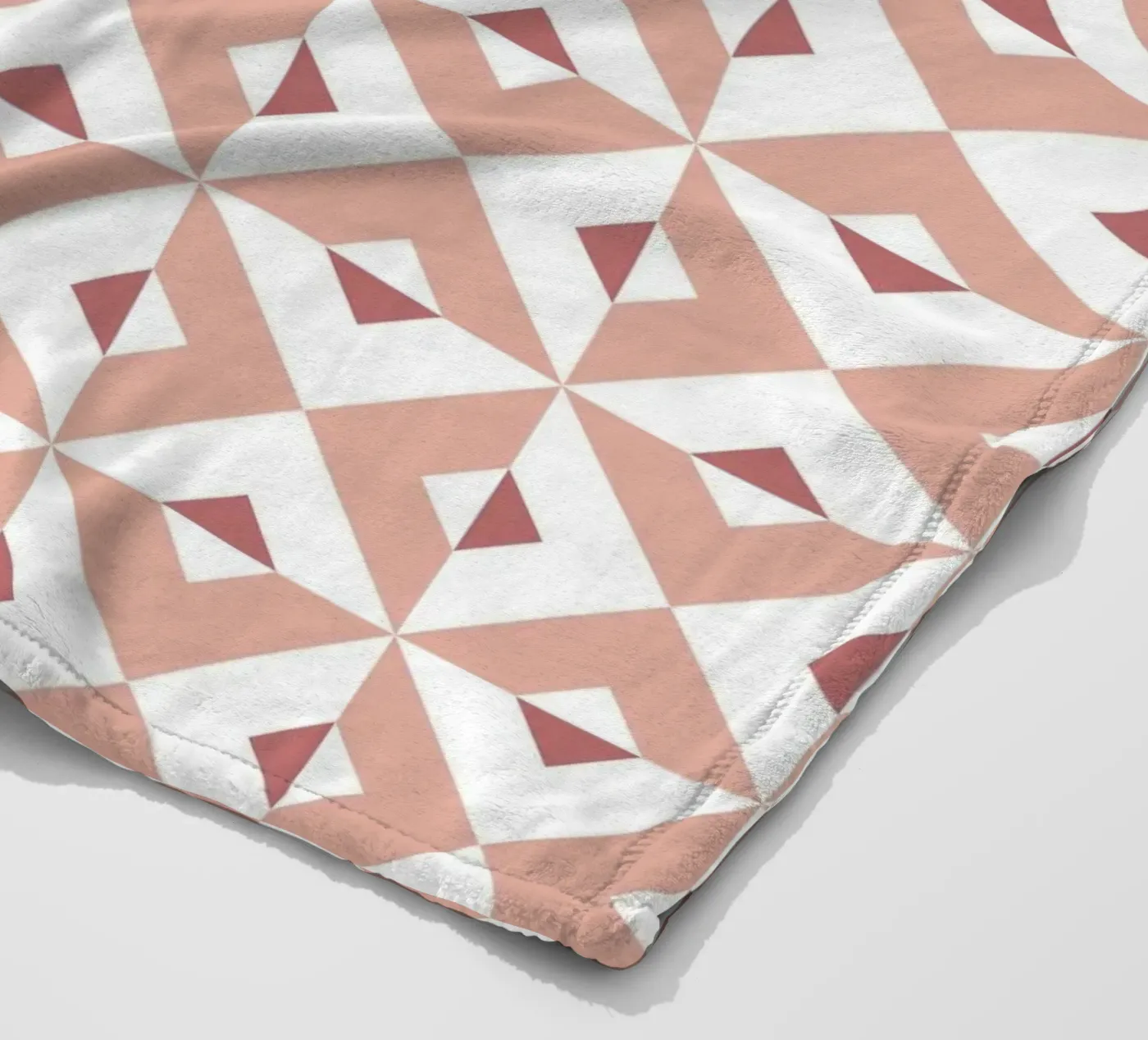 Pink Cross Pattern fleece blanket by amini54