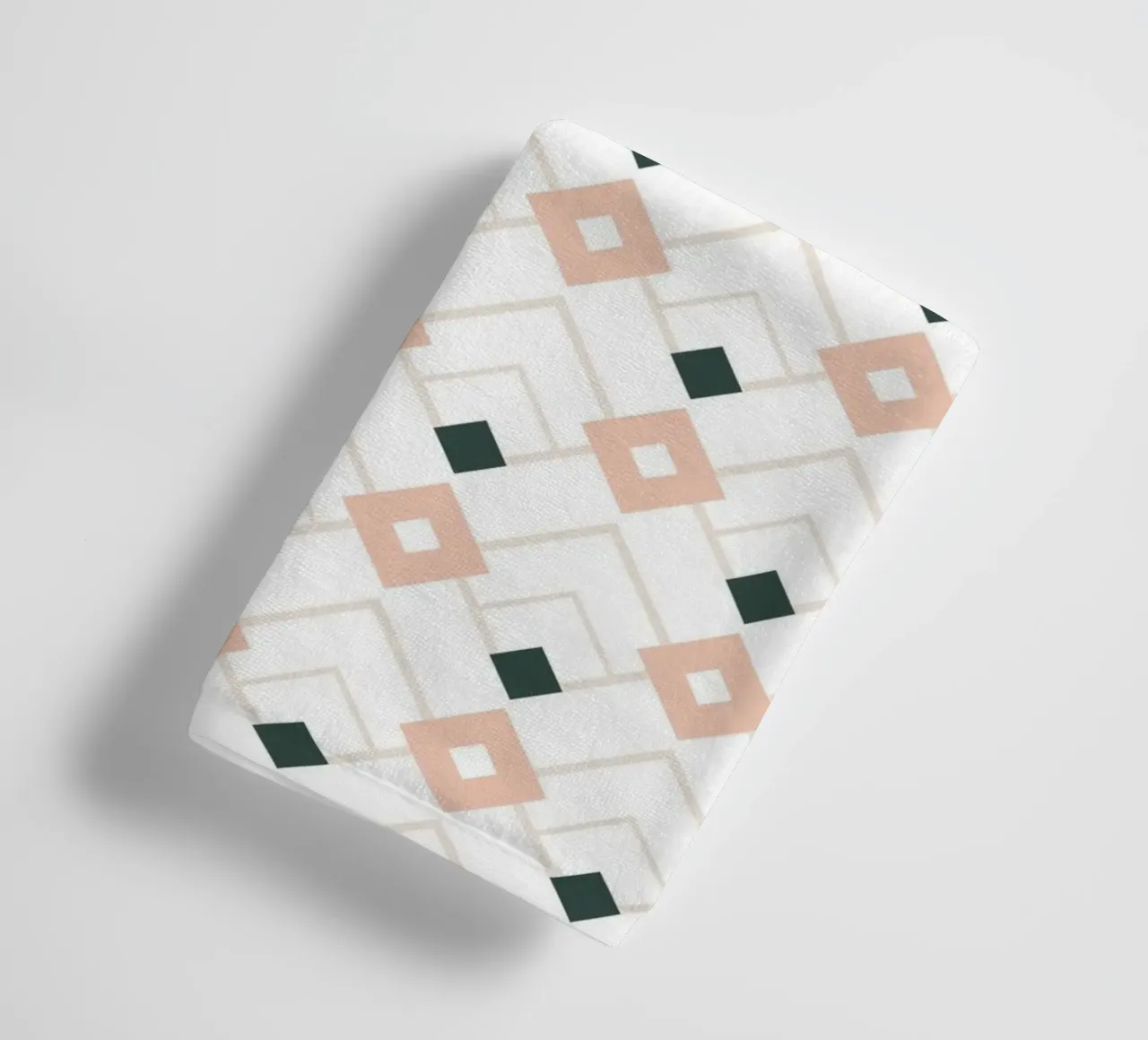 Pink and Teal Lattice towel by amini54
