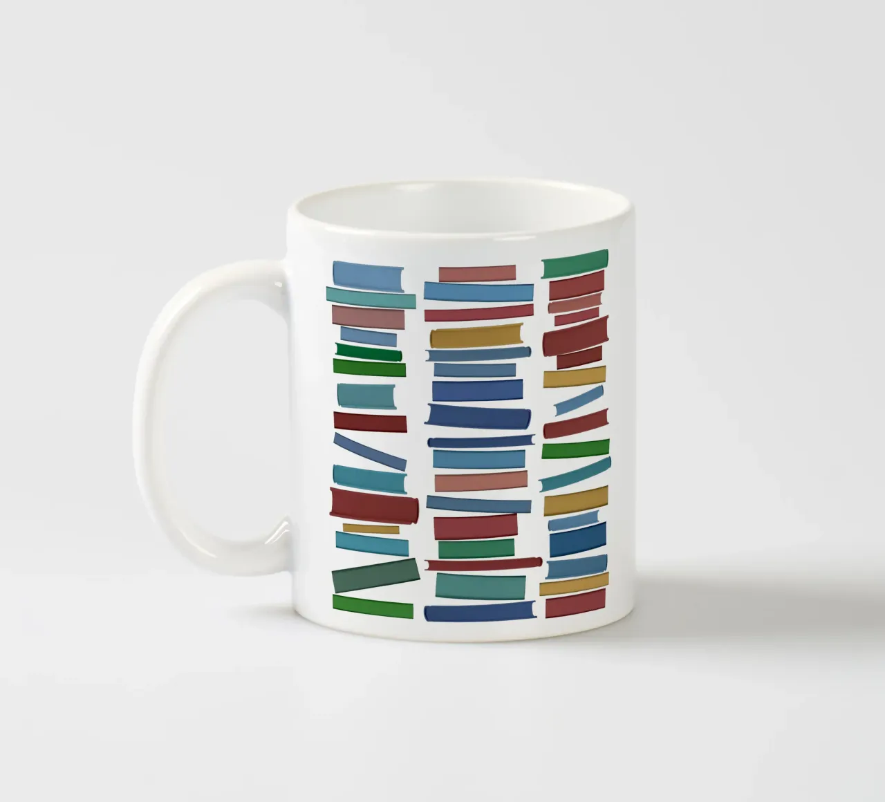 Libri colorati tazza in ceramica da Orara Studio