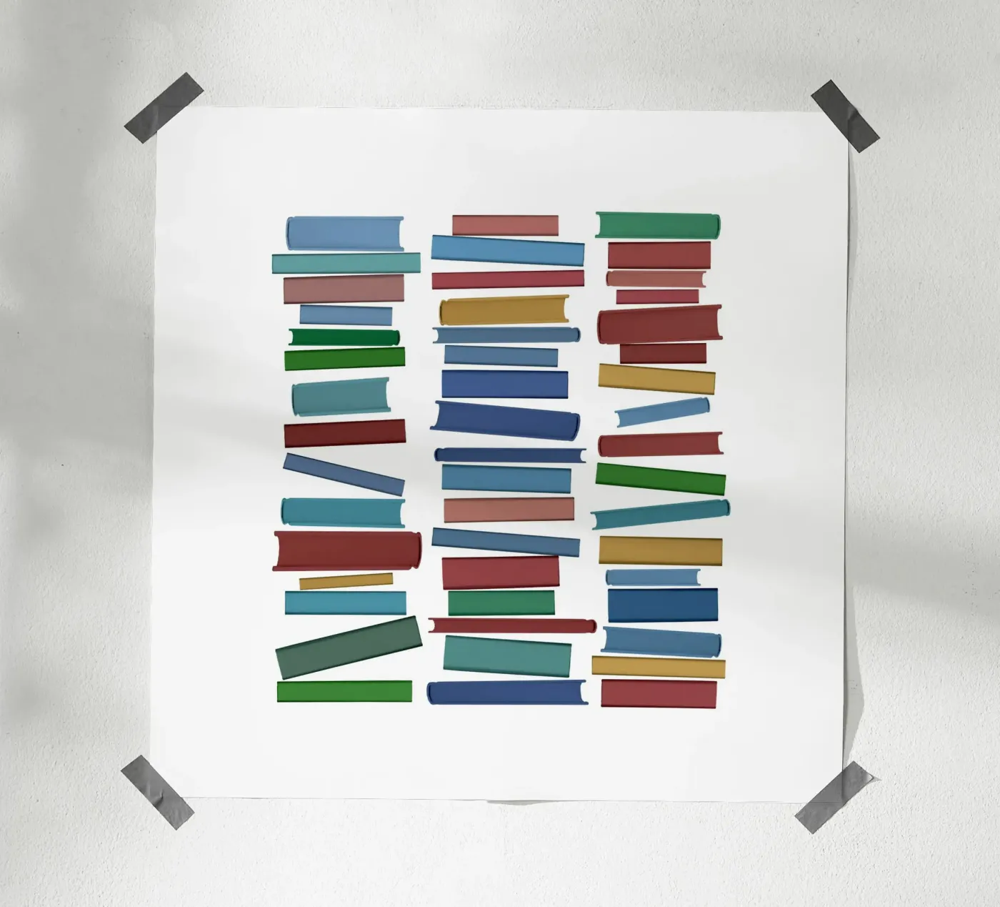 Libri colorati poster da Orara Studio
