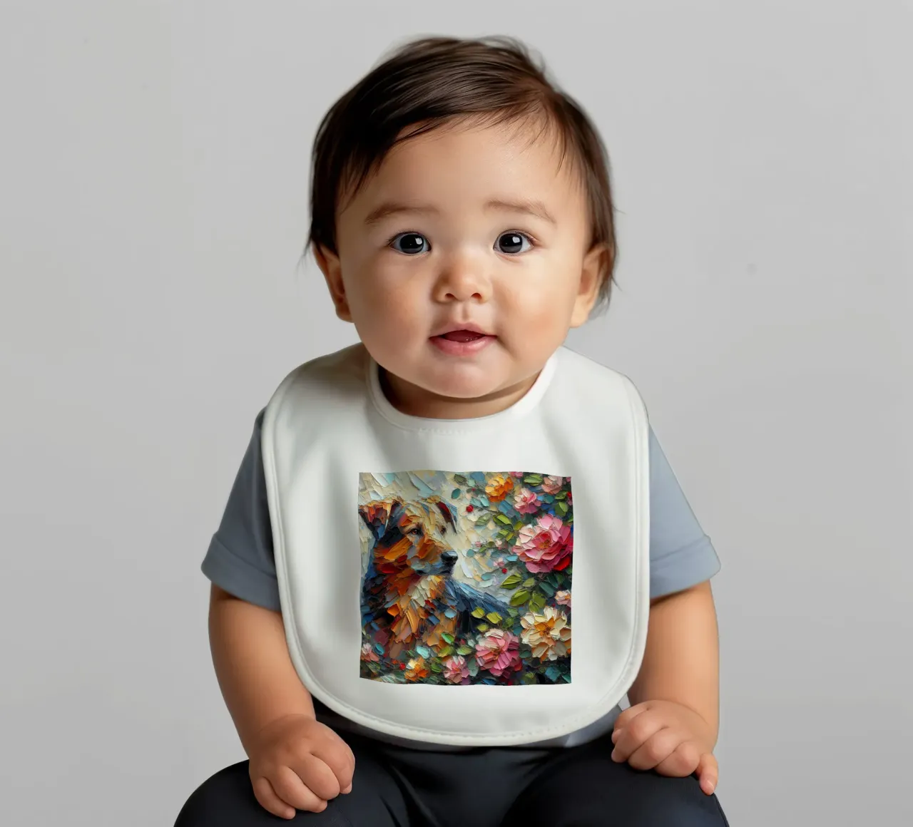 dog baby bib by 🎁 NOBELART