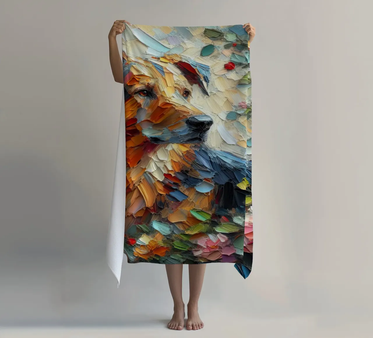 dog beach towel by 🎁 NOBELART