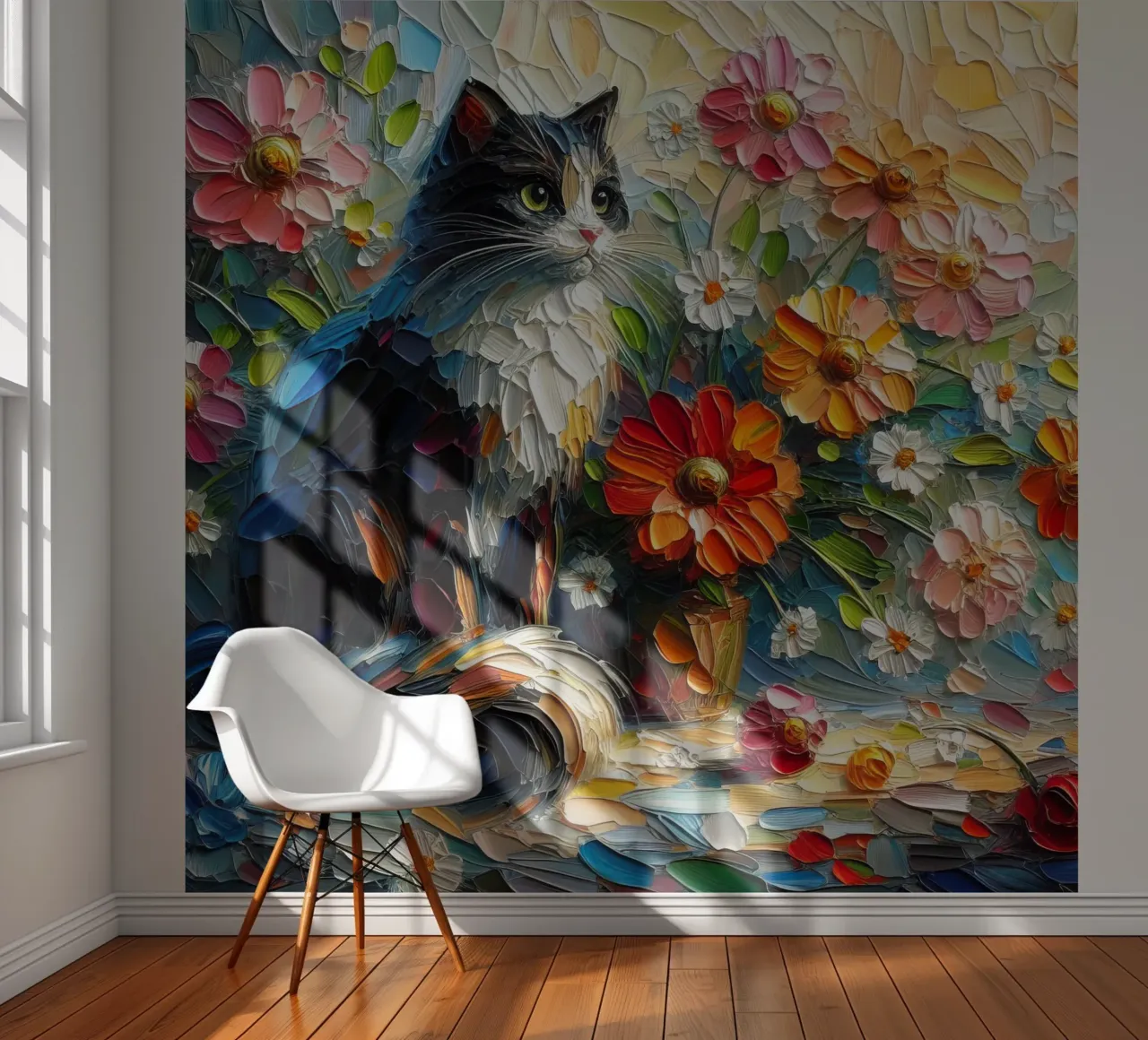 Kat fotobehang van 🎁 NOBELART