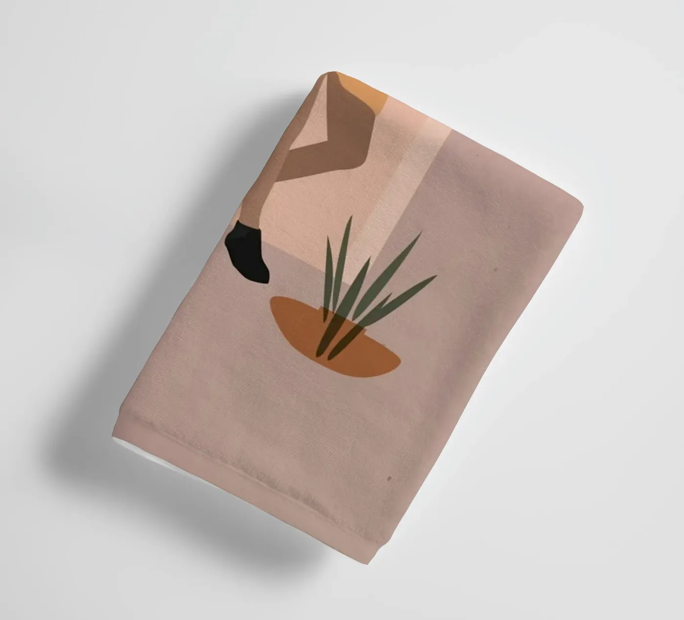 Vrouw in minimalistische stijl rok dansen badhanddoek van 🎁 NOBELART