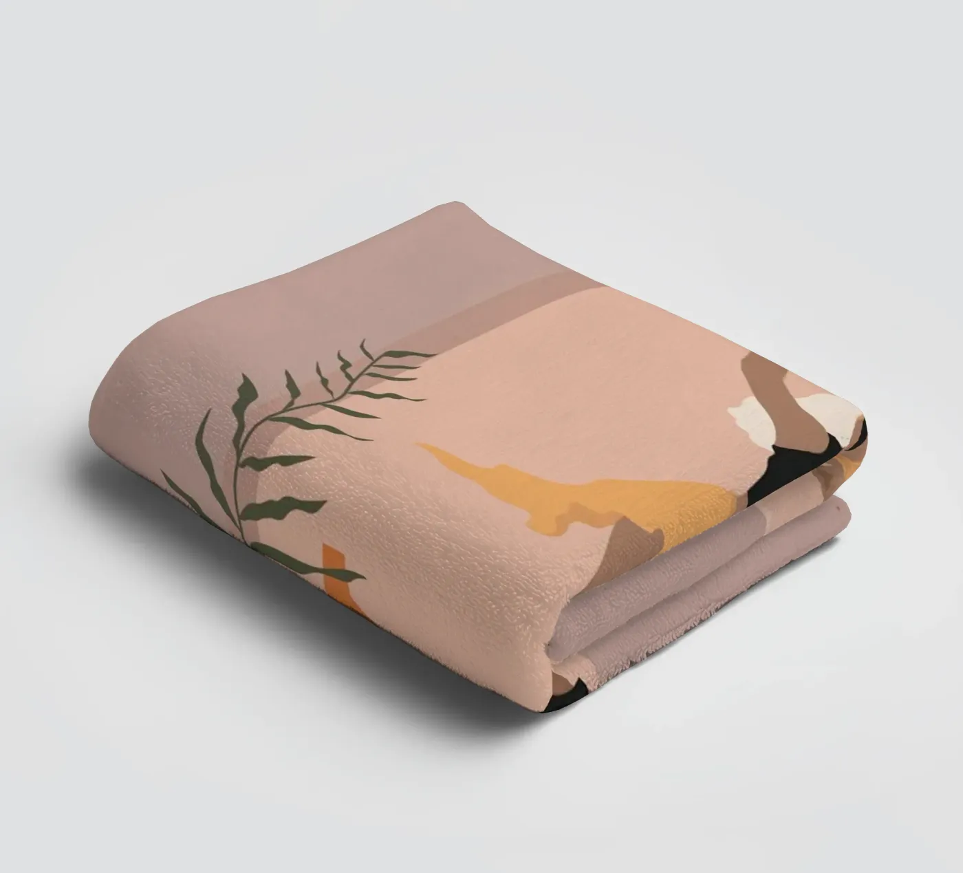 Vrouw in minimalistische stijl rok dansen badhanddoek van 🎁 NOBELART