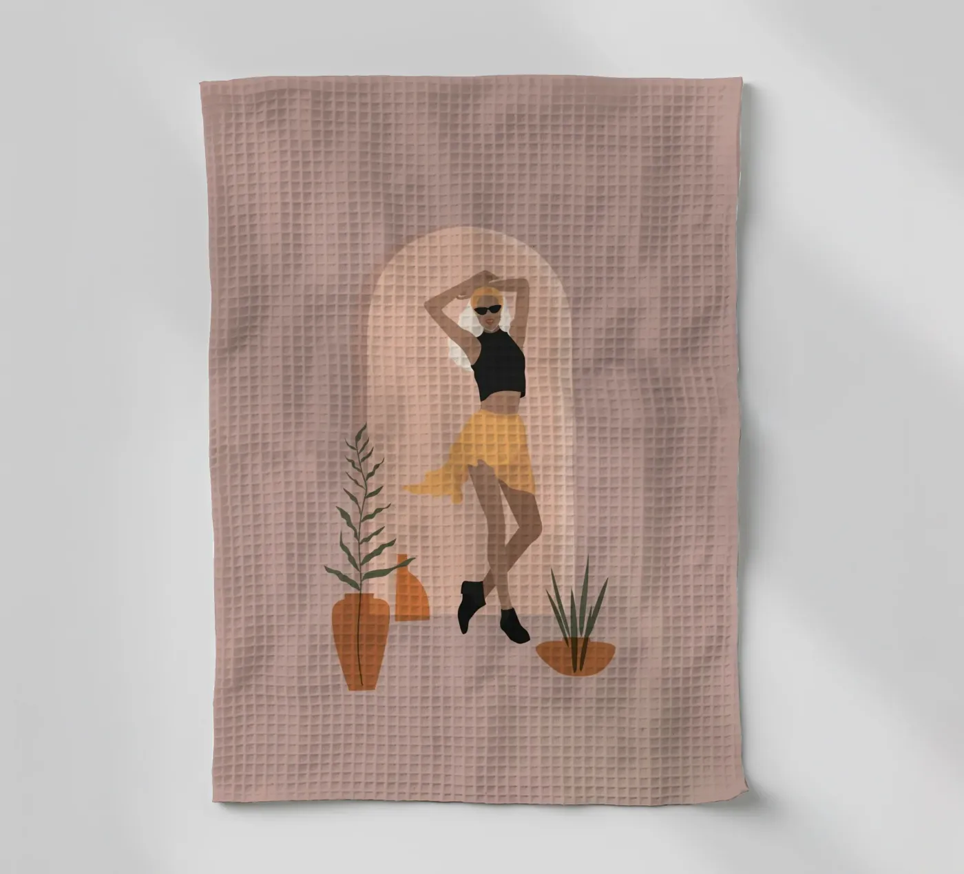 Femme dansant avec une jupe minimaliste torchon de 🎁 NOBELART