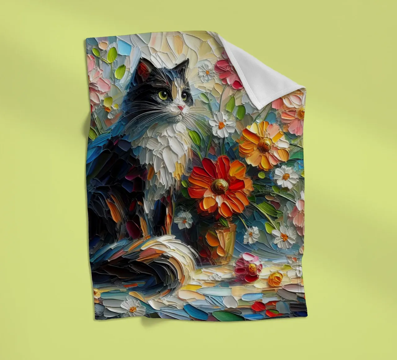 Kat fleecedeken van 🎁 NOBELART