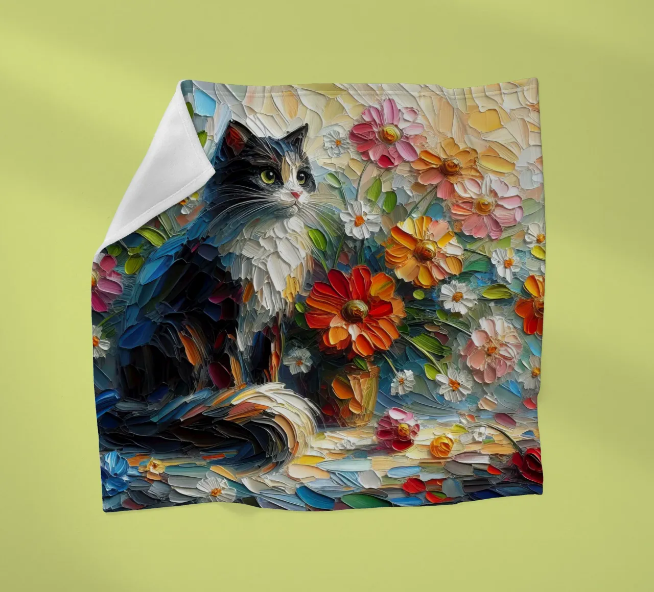 Kat fleecedeken van 🎁 NOBELART