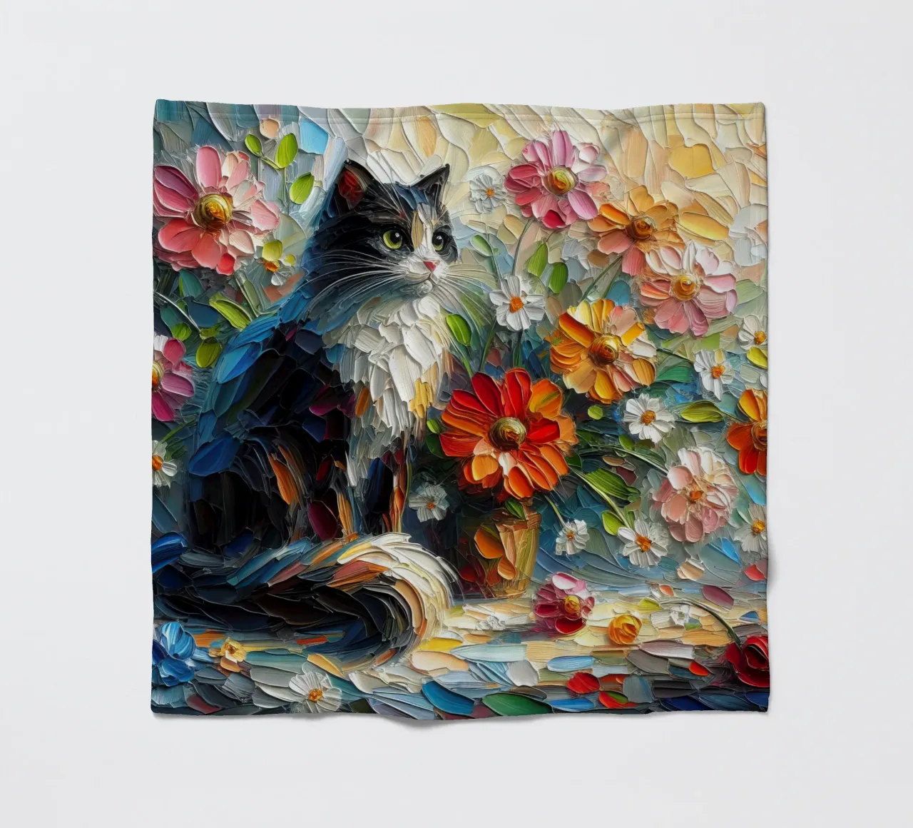 Kat fleecedeken van 🎁 NOBELART