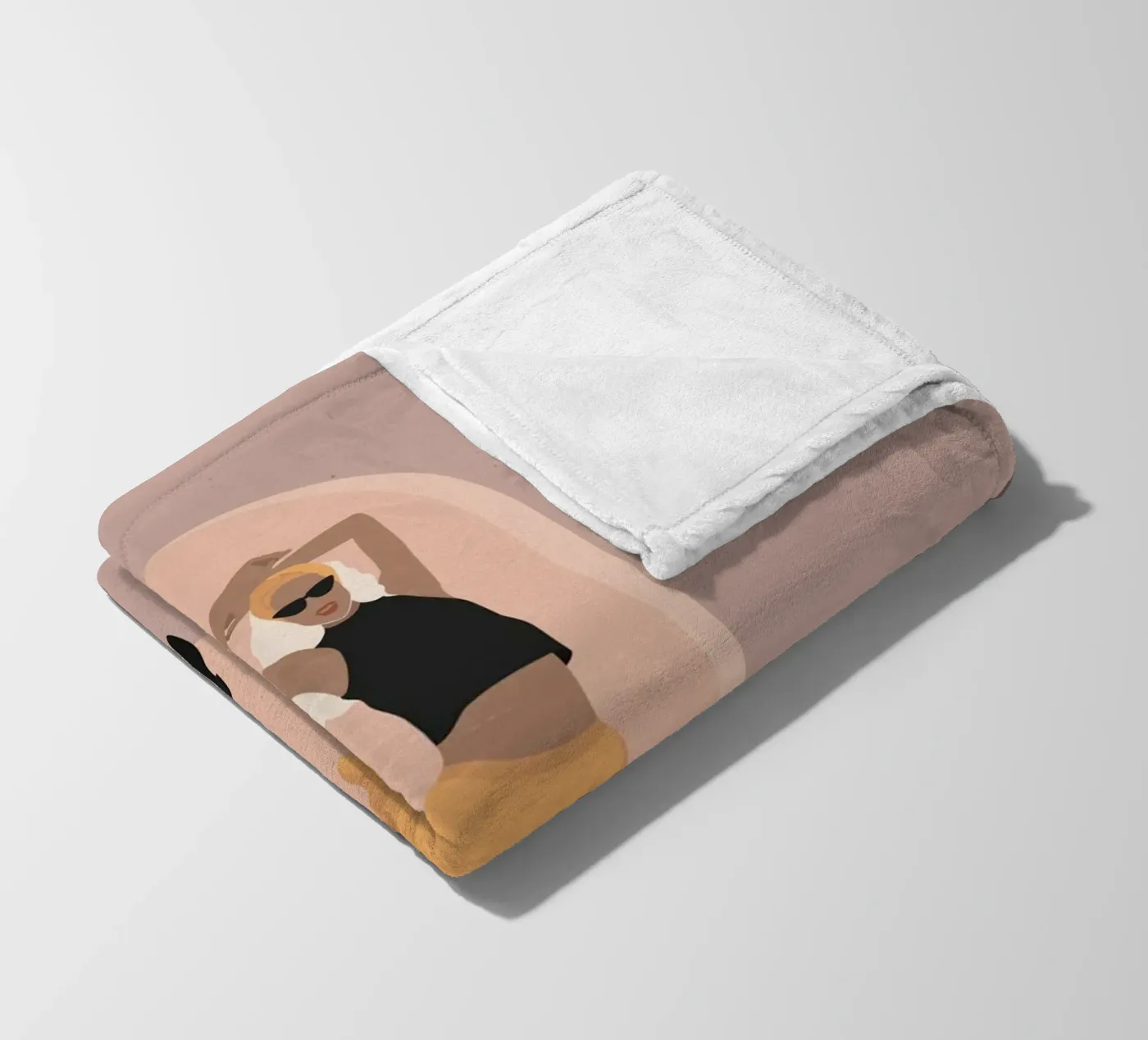 Woman in minimalist style skirt dancing fleecedeken van 🎁 NOBELART