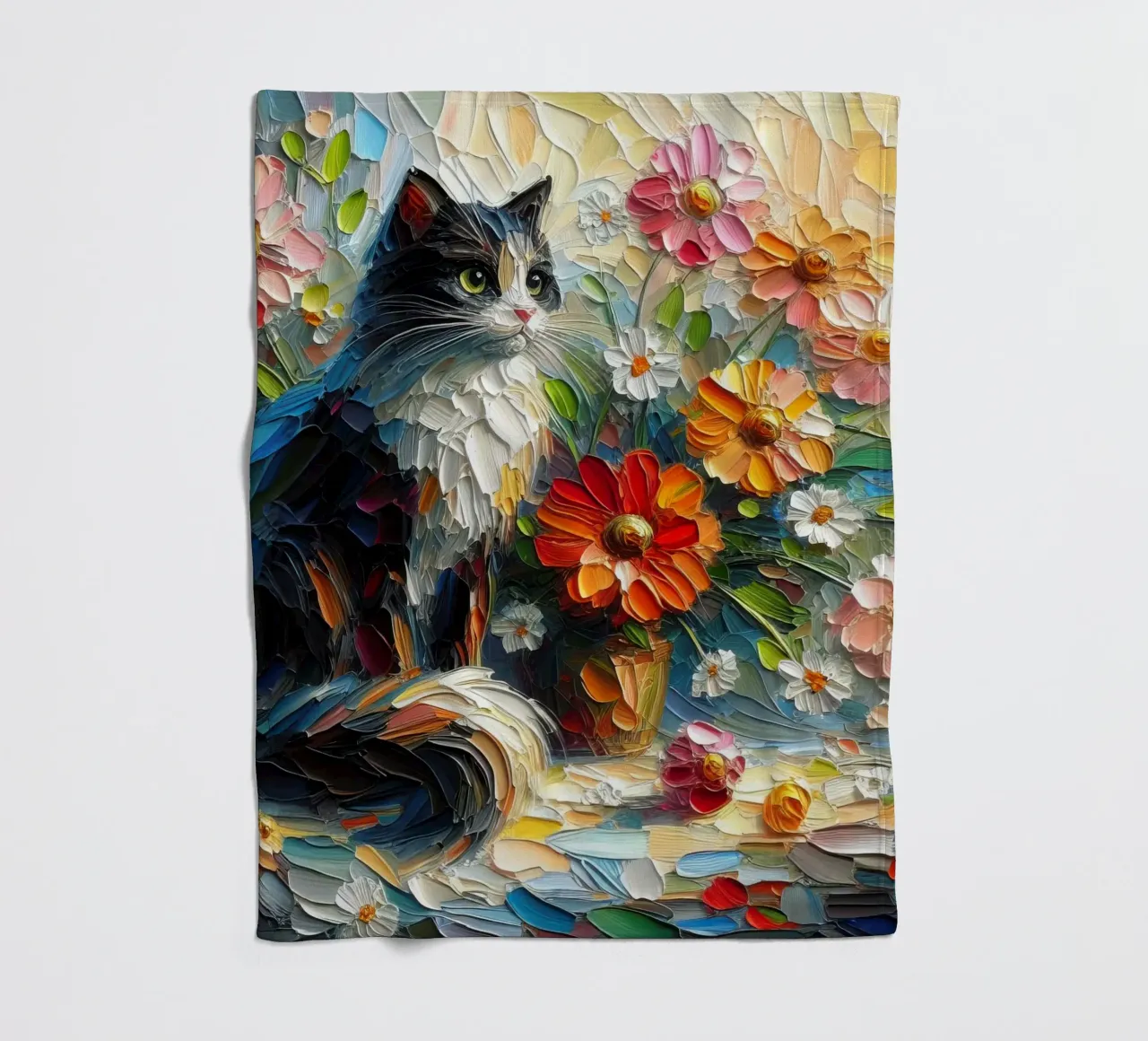 Kat fleecedeken van 🎁 NOBELART