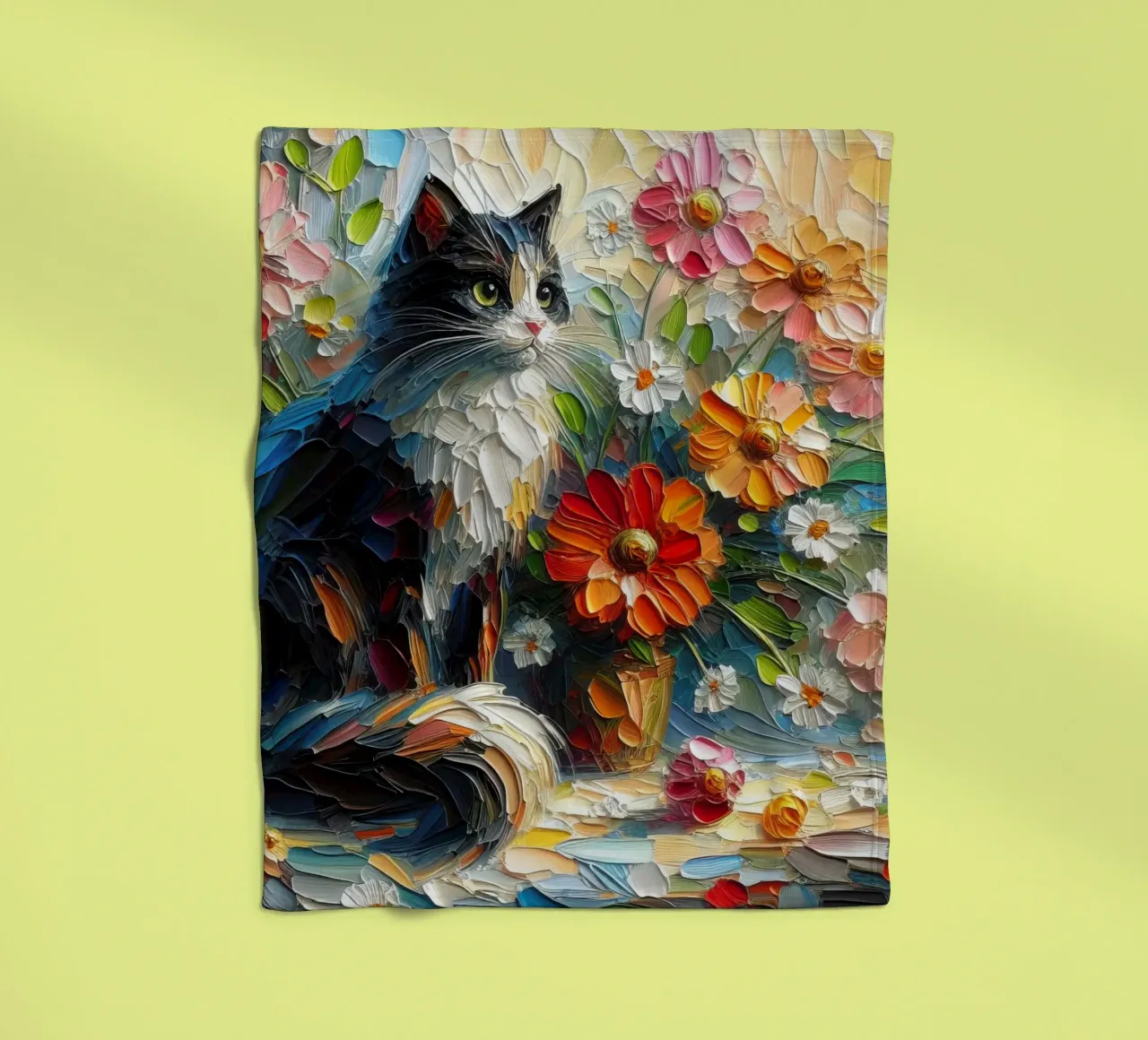 Kat fleecedeken van 🎁 NOBELART