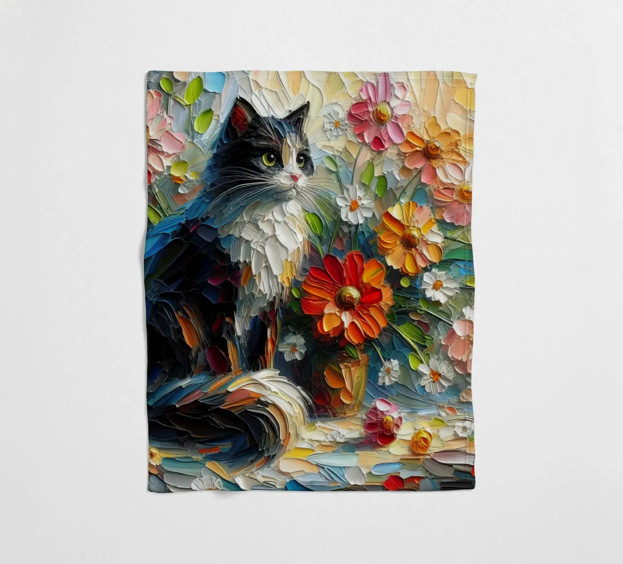 Kat fleecedeken van 🎁 NOBELART