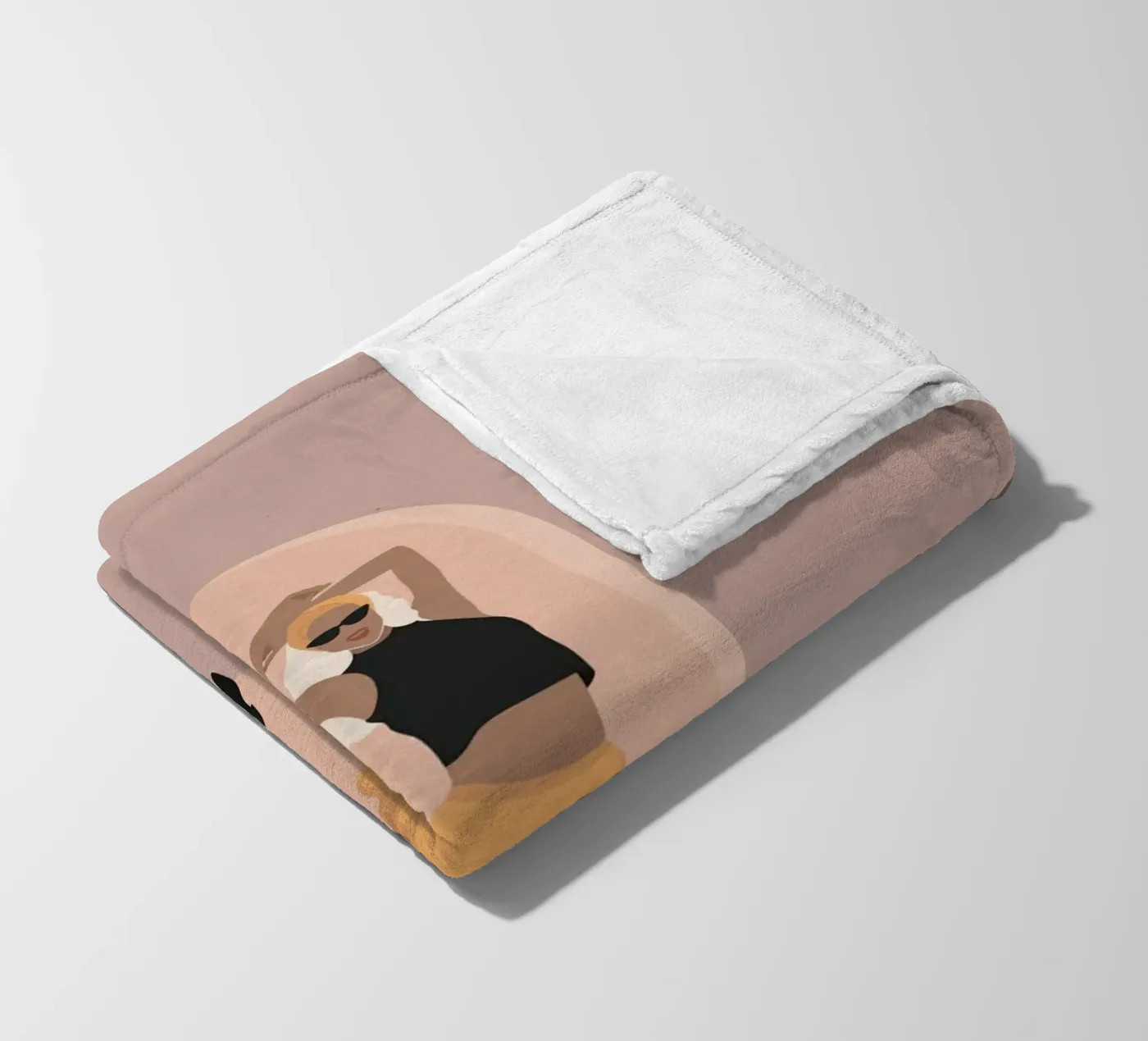 Woman in minimalist style skirt dancing fleecedeken van 🎁 NOBELART