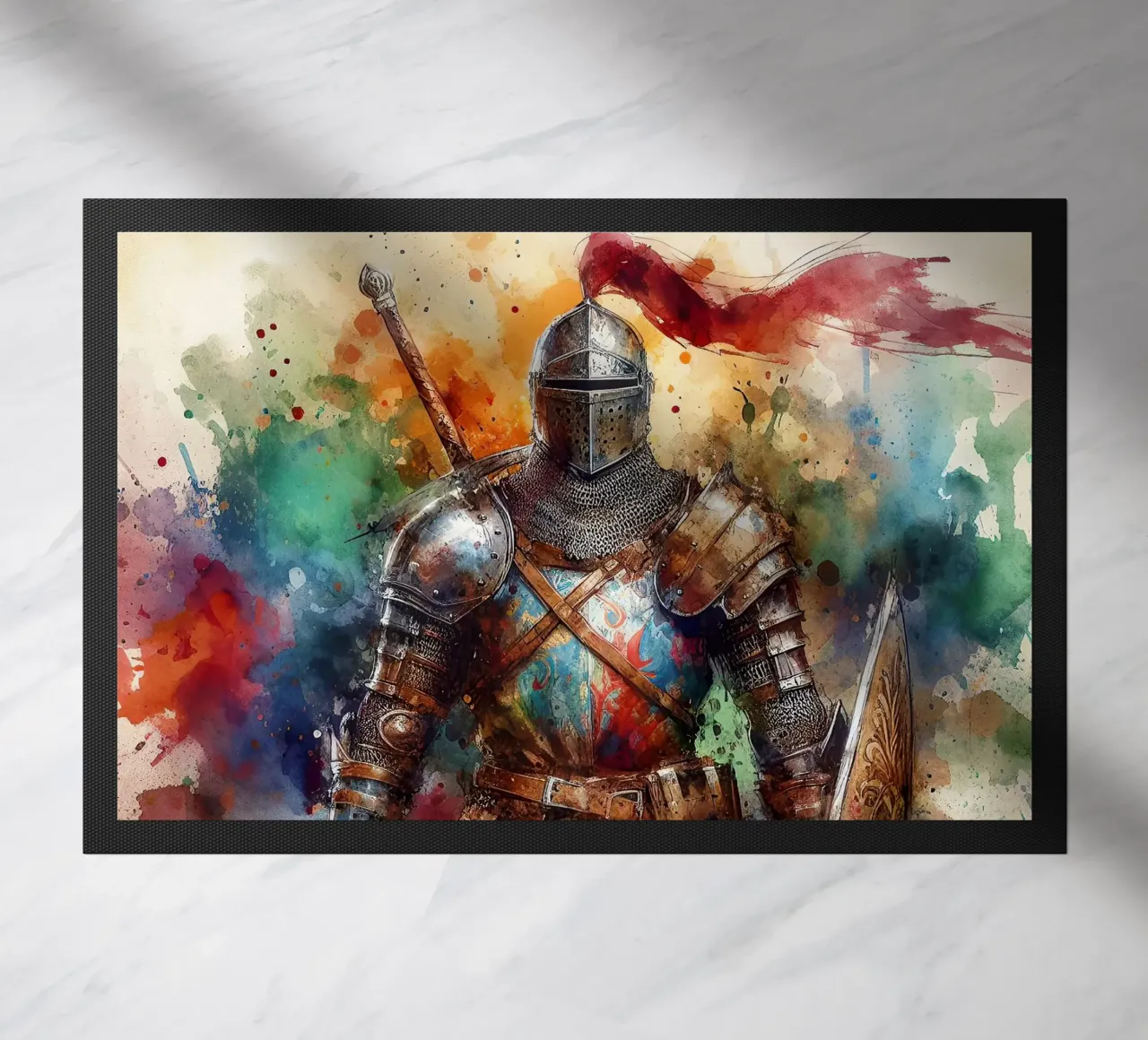 Guerrier du Moyen-Âge paillasson de 🎁 ARTVI-SHOP