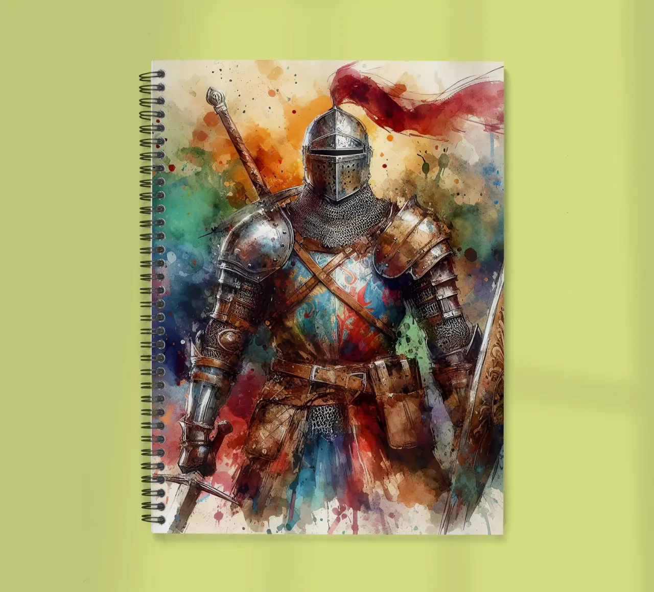 Krijger uit de middeleeuwen notitieboek met spiraal van 🎁 ARTVI-SHOP
