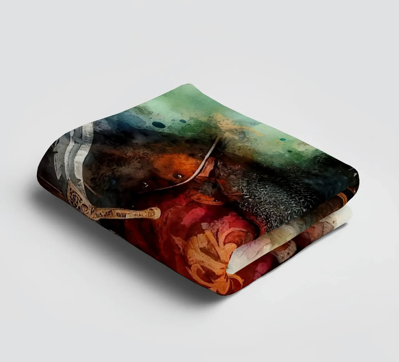 Krijger uit de middeleeuwen badhanddoek van ARTVI-SHOP