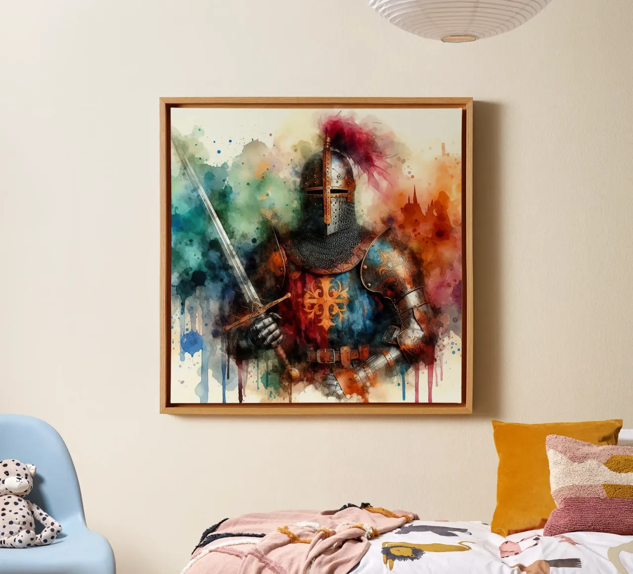 Krijger uit de middeleeuwen canvas van ARTVI-SHOP