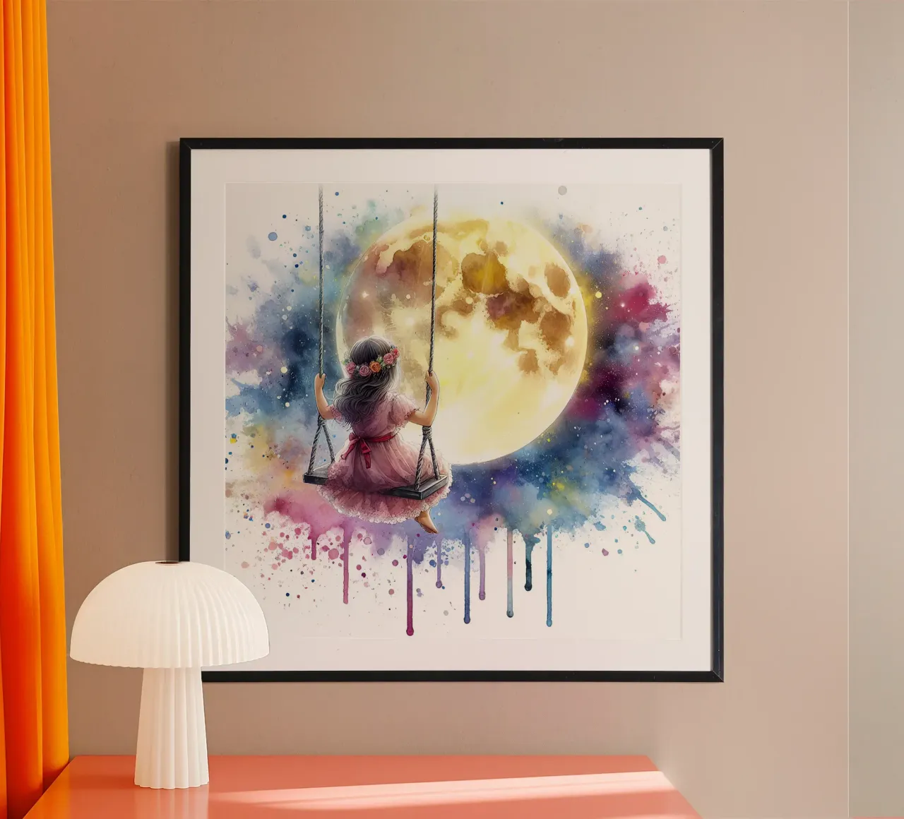 L'oscillazione della luna carta hahnemühle da 🎁 ARTVI-SHOP