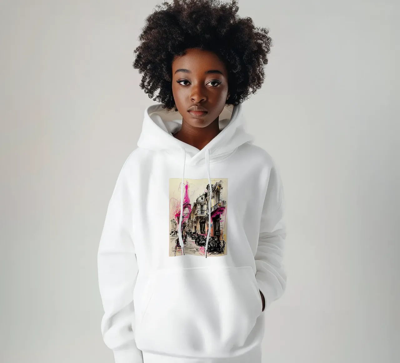 L'eterna Parigi felpa con cappuccio da 🎁 ARTVI-SHOP