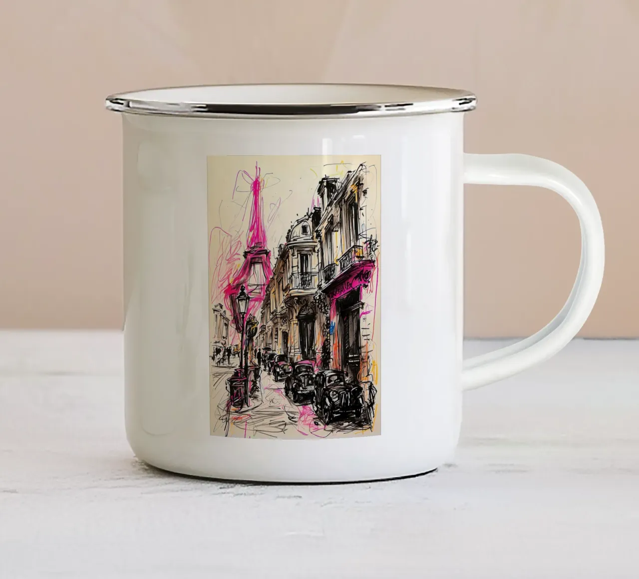 L'eterna Parigi tazza in smalto da ARTVI-SHOP