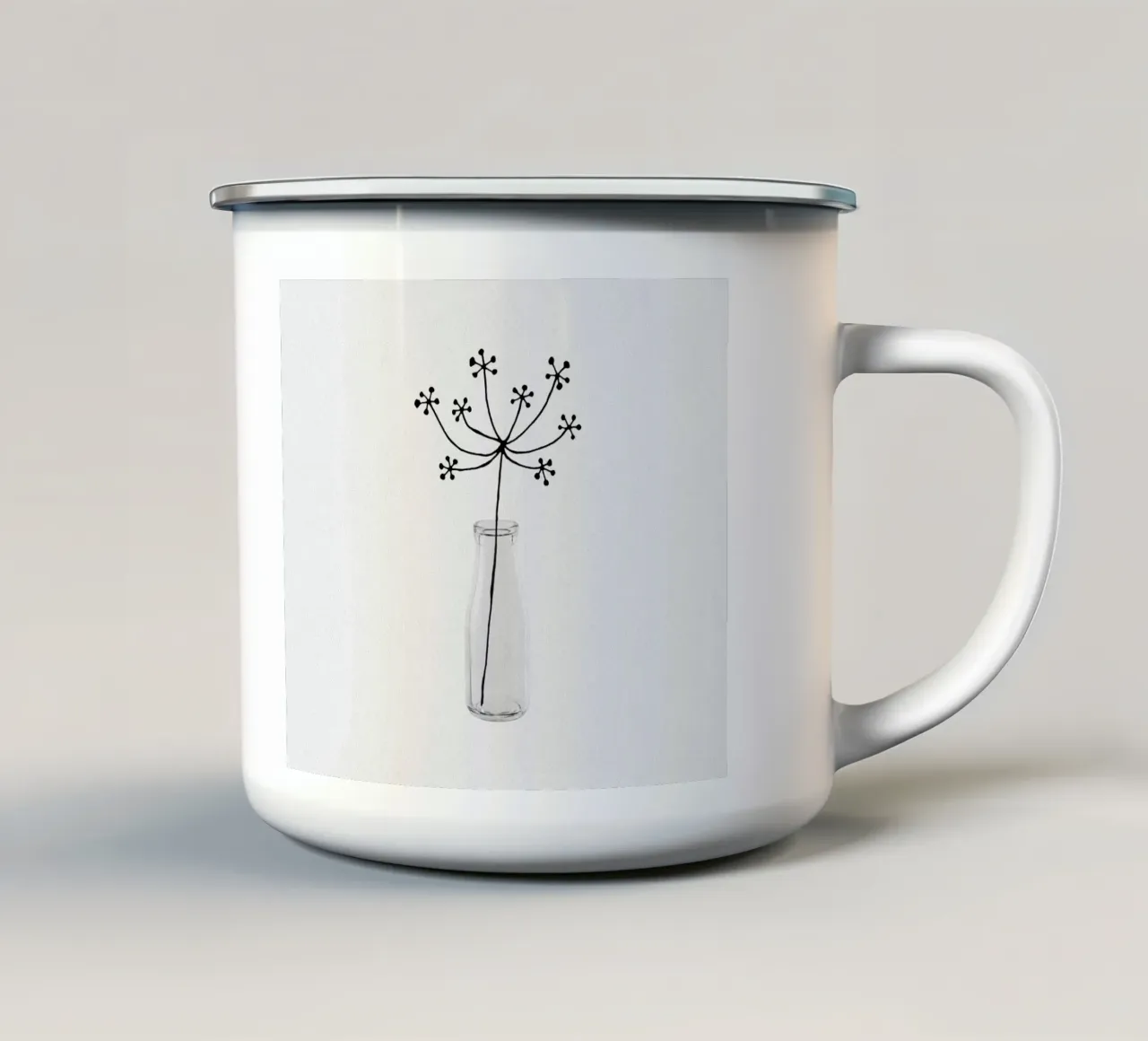 Natura morta di fiori I tazza in smalto da Orara Studio