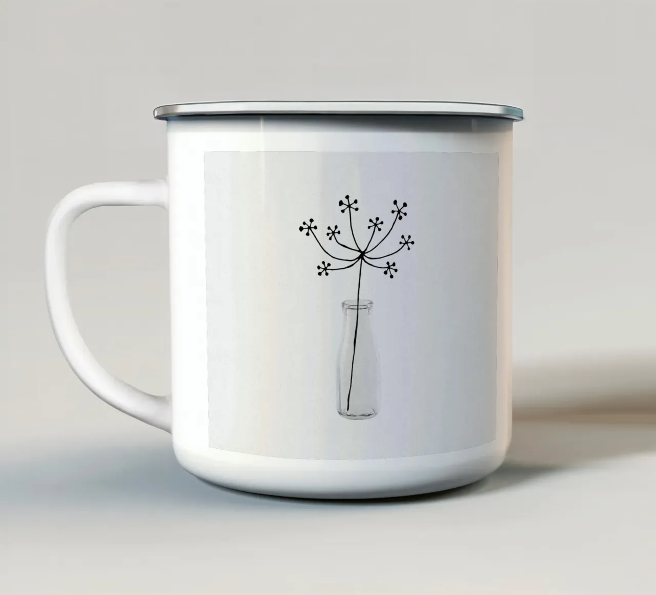 Natura morta di fiori I tazza in smalto da Orara Studio