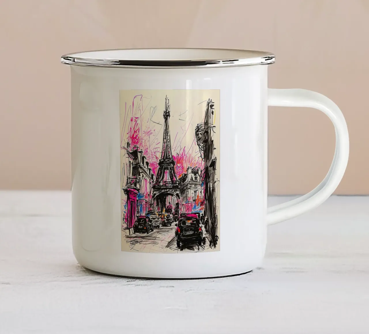 L'eterna Parigi tazza in smalto da ARTVI-SHOP