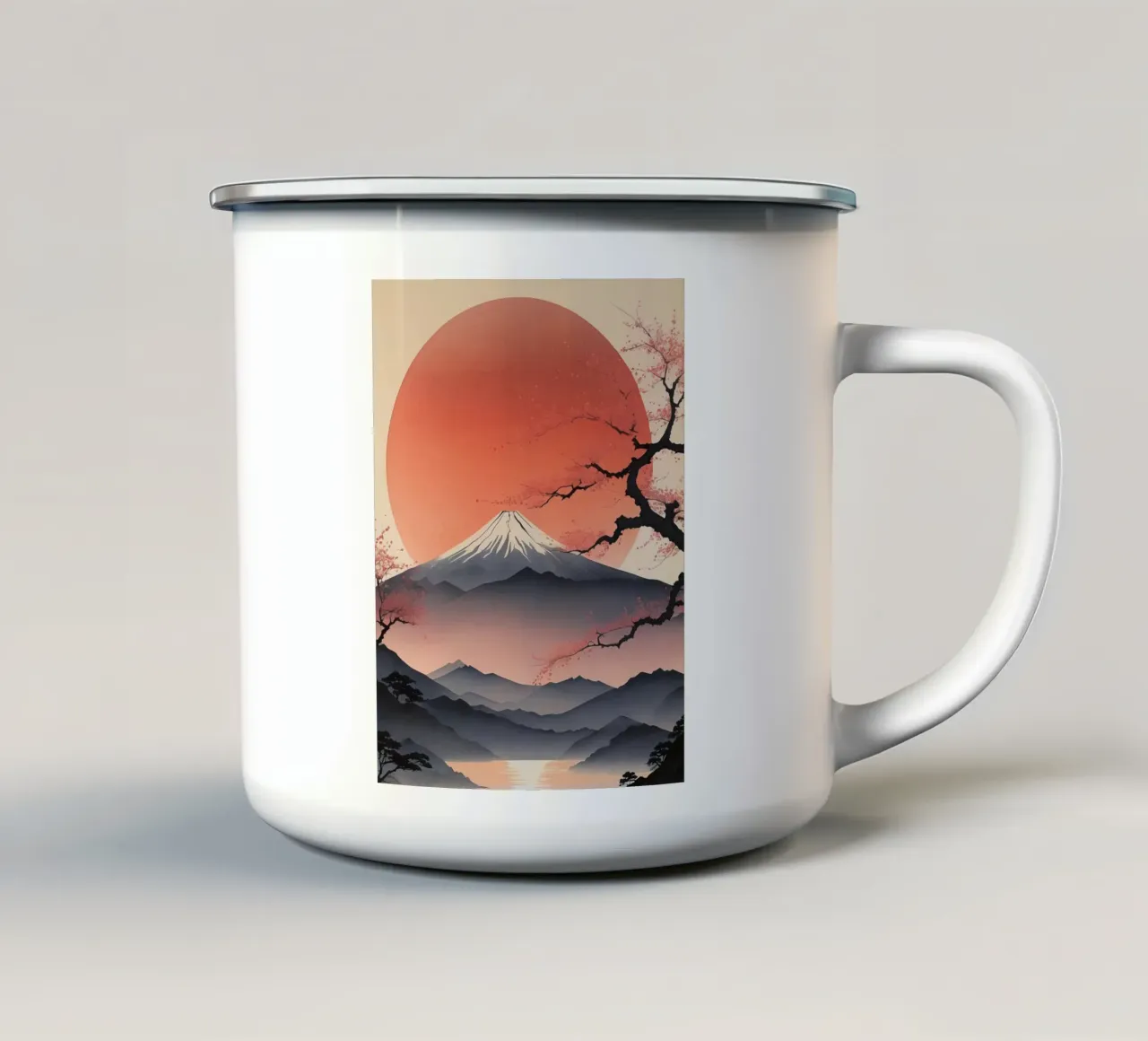 Monte fuji tazza in smalto da ARTVI-SHOP