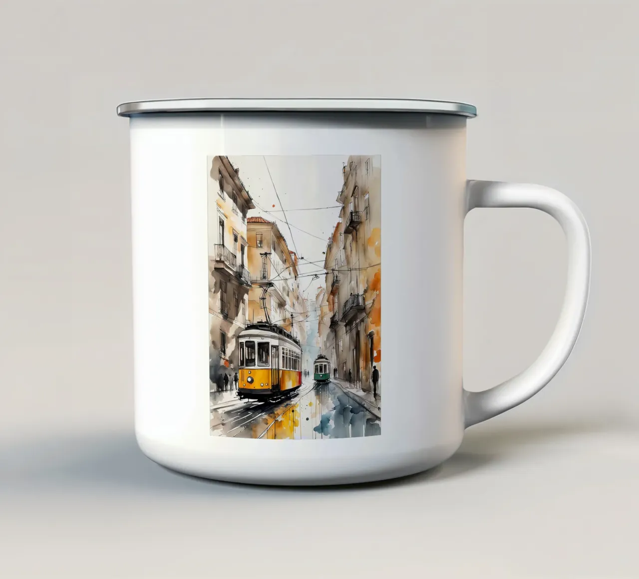 Lisboa taza de esmalte de ARTVI-SHOP