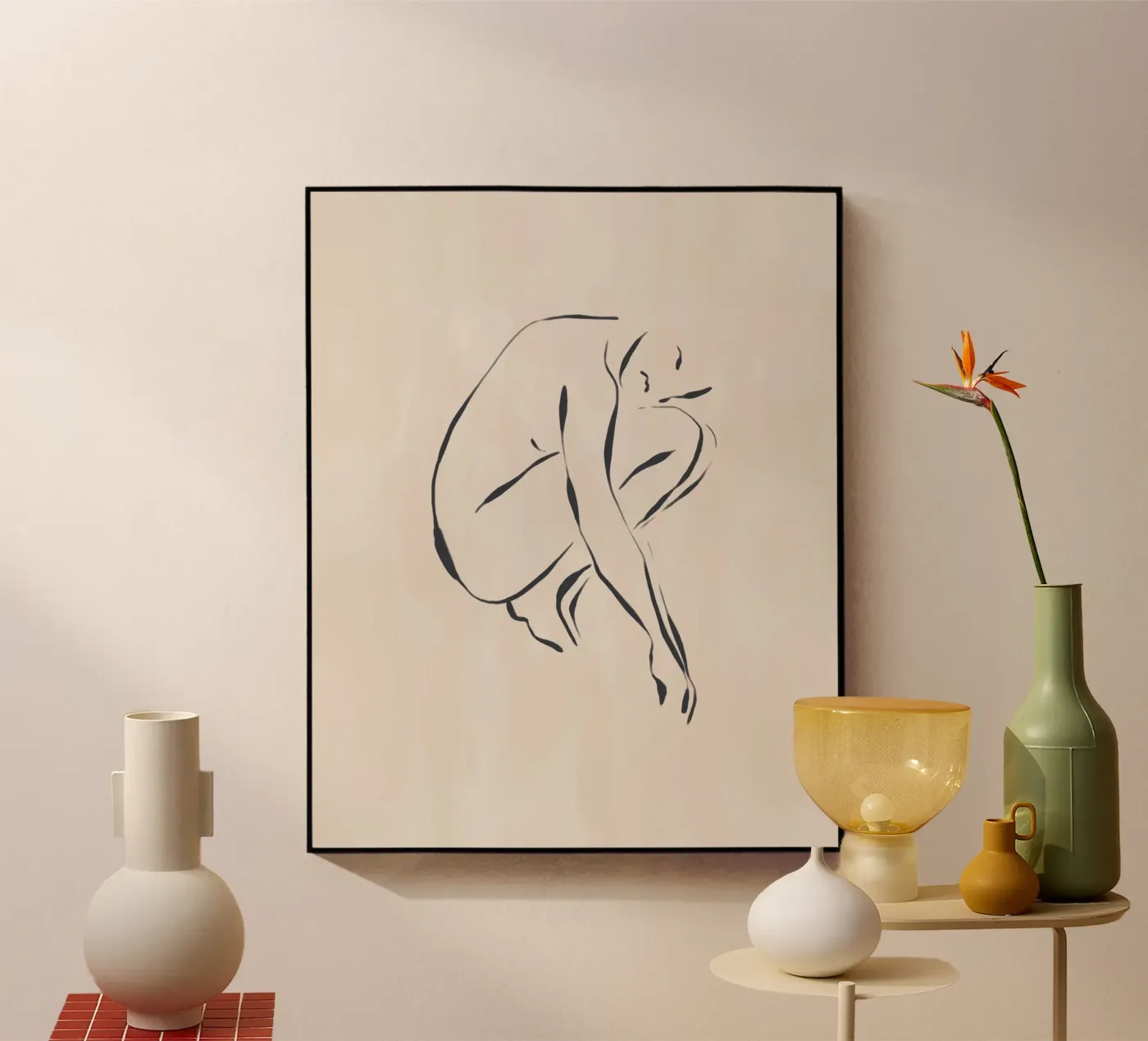 Sitting Contemplating Acryl-Glas von Ivy Green Illustrations