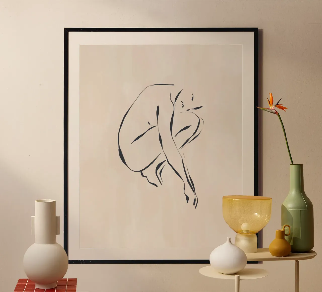 Sitting Contemplating poster by Ivy Green Illustrations