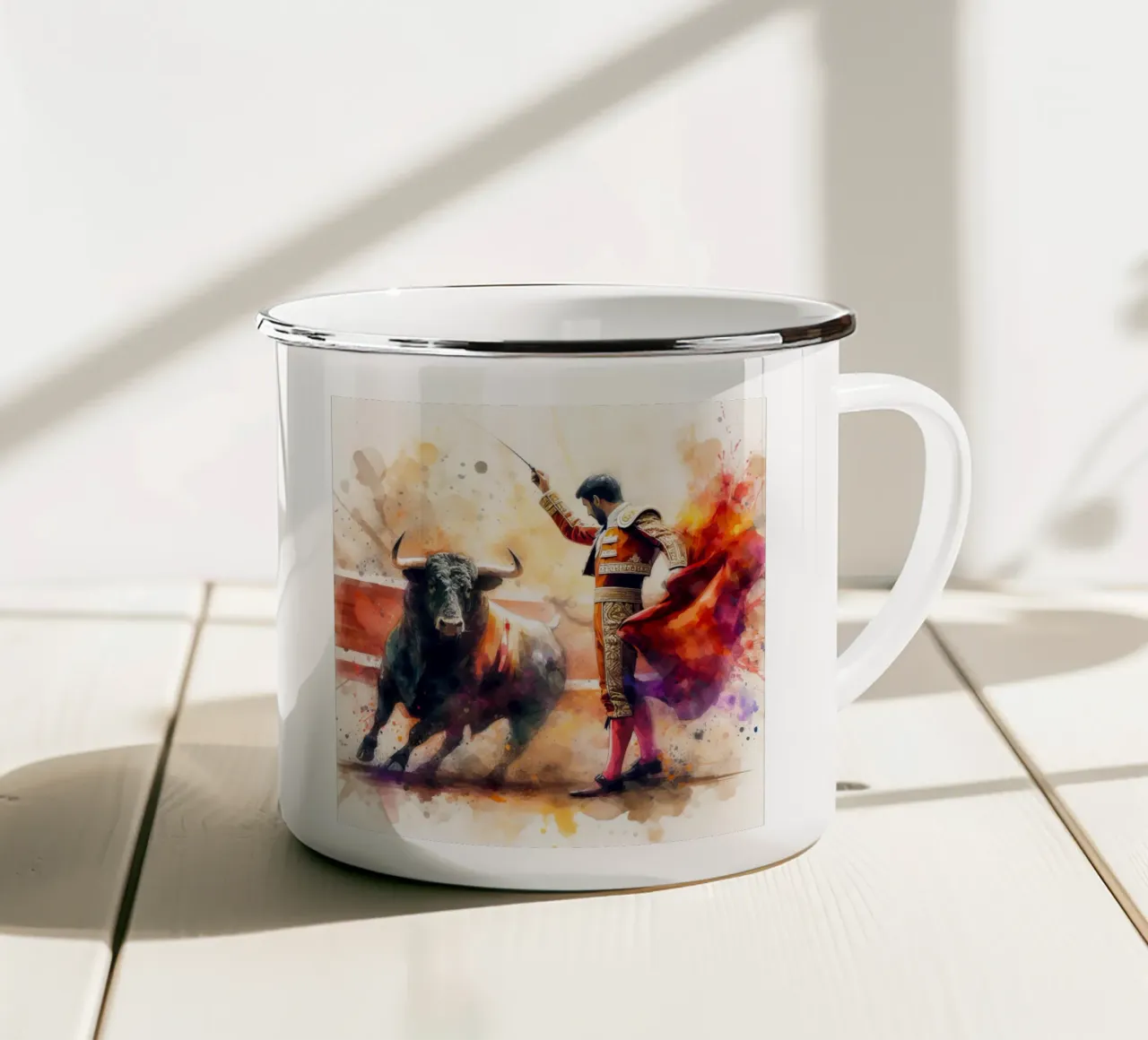 Torero spagnolo tazza in smalto da ARTVI-SHOP