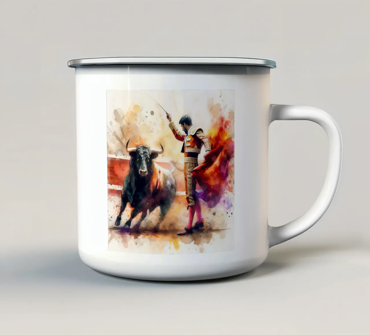Torero spagnolo tazza in smalto da ARTVI-SHOP